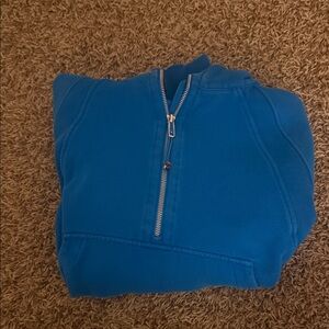 Blue Lululemon half zip scuba